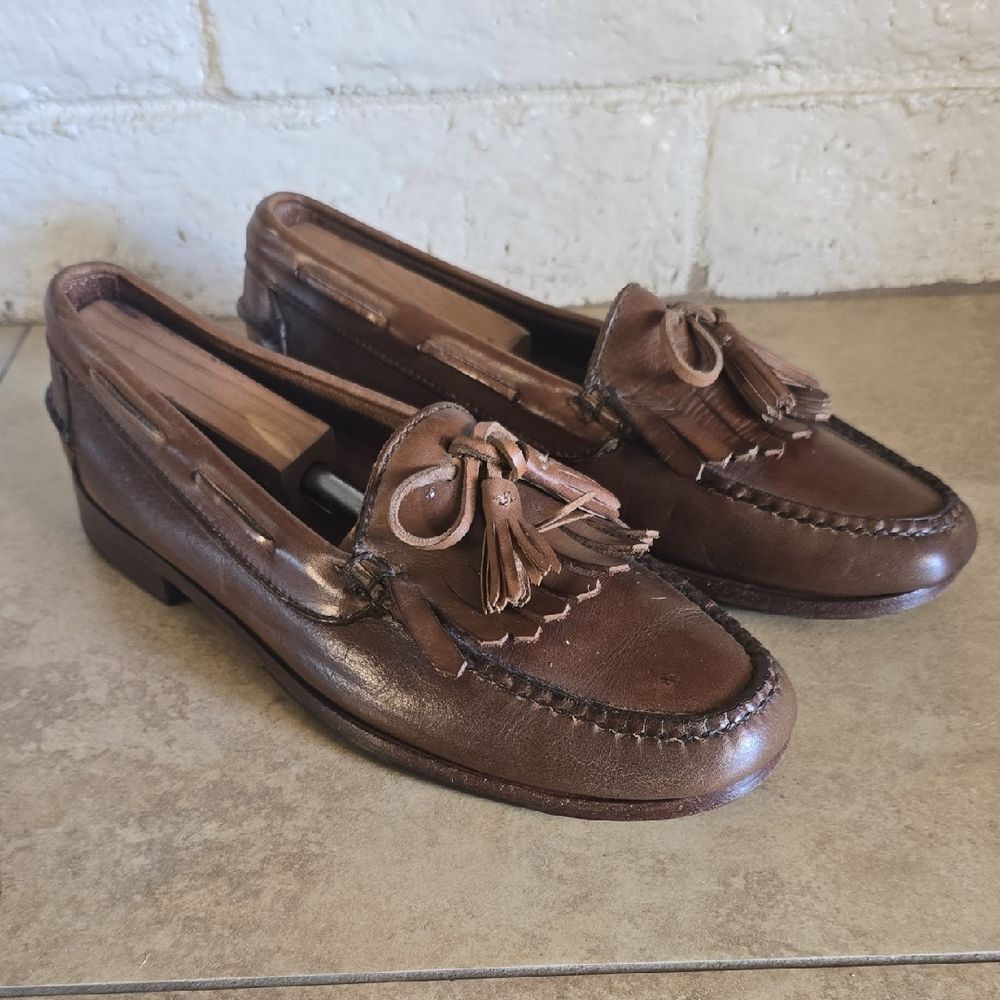 Cole Haan Dark Brown Tassel Loafers
